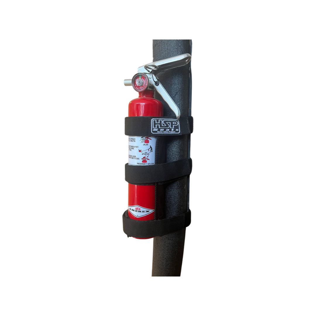 Fire Extinguisher Mount for Padded or Non-Padded Roll Bar Holds 2.5lb and 5lb